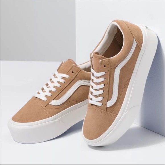 Vans Shoes Vans Womens Old Skool Stackform Soft Suede Burro Poshmark